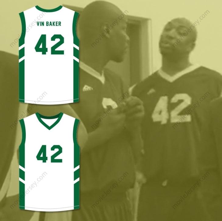 PERSONALIZA Cualquier Nombre Número CAMISETA DE BALONCESTO BLANCA VIN BAKER 42 EL GRAN ESTALLIDO DE DENNIS RODMAN EN PYONGYANG Cosido Superior S-6XL