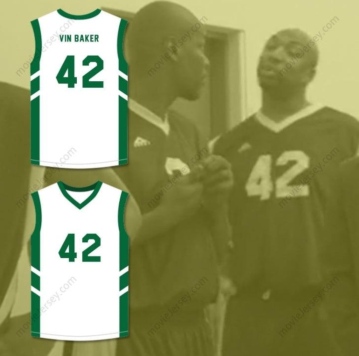 PERSONALIZA Cualquier Nombre Número CAMISETA DE BALONCESTO BLANCA VIN BAKER 42 EL GRAN ESTALLIDO DE DENNIS RODMAN EN PYONGYANG Cosido Superior S-6XL