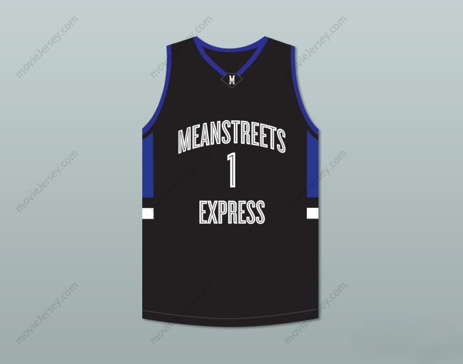 CUSTOM ANY Name Number DERRICK ROSE 1 MEAN STREETS EXPRESS BLACK BASKETBALL JERSEY Top Stitched S-6XL