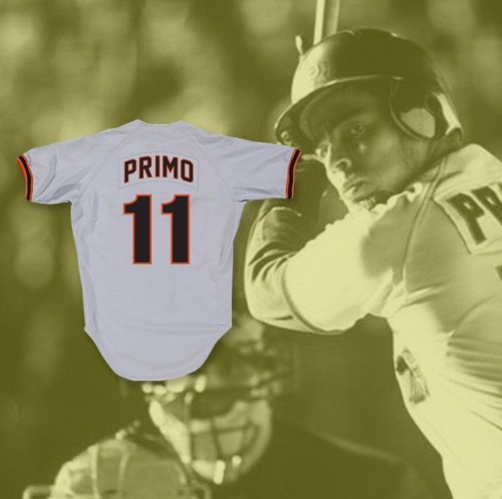 Camiseta de béisbol personalizada con cualquier nombre y número JUAN PRIMO 11 GRIS, bordada, tallas S-6XL