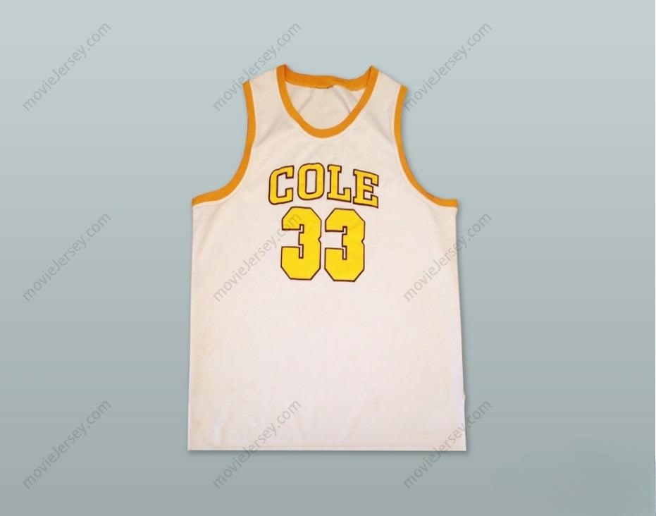 Camiseta de baloncesto blanca con nombre y número PERSONALIZADOS de SHAQUILLE O'NEAL 33 del instituto ROBERT G. COLE, cosida, tallas S-6XL