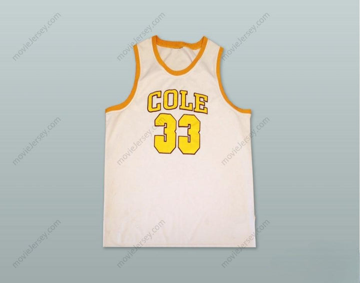 Camiseta de baloncesto blanca con nombre y número PERSONALIZADOS de SHAQUILLE O'NEAL 33 del instituto ROBERT G. COLE, cosida, tallas S-6XL