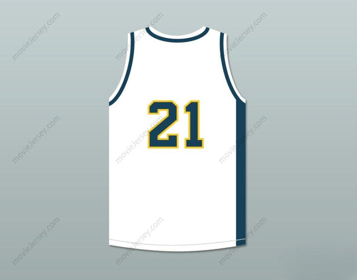 PERSONALIZA Cualquier Nombre Número EVAN WHITBOURNE 21 MALIBU VISTA SEA LIONS JERSEY DE BALONCESTO DALE DURO: LUCHA HASTA EL FINAL Costura Superior S-6XL
