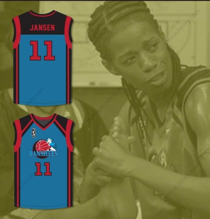 PERSONALIZA CUALQUIER Nombre Número KIM WAYANS LATISHA JANSEN 11 CAMISETA DE BALONCESTO DE VISITANTE CHARLOTTE BANSHEES CON PARCHE WUBA JUWANNA MANN Cosido en la parte superior S-6XL