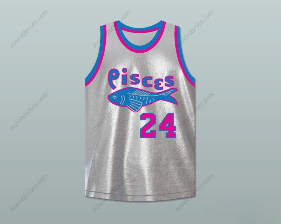 PERSONALIZA CUALQUIER Nombre Número JOSEPH 'DRIFTWOOD' HAINEY 24 CAMISETA DE BALONCESTO PISCIS EL PEZ QUE SALVÓ Costuras de refuerzo S-6XL