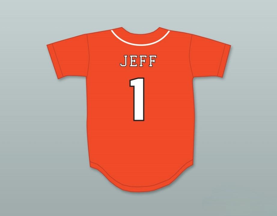 Camiseta de béisbol naranja con el nombre y número personalizados JEFF TREMAINE 1 SWALLOWS PLAY BALL, cosida, tallas S-6XL