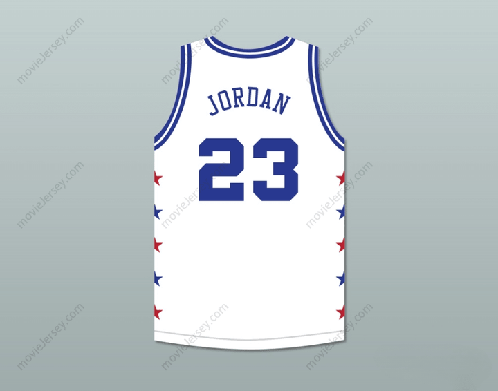 PERSONALIZADA Cualquier Nombre Número MICHAEL 23 MAGIC JOHNSON ALL STAR GAME CAMISETA BALONCESTO BLANCA 1989 EVENTO BENÉFICO MIDSUMMER NIGHT'S MAGIC Parte Superior Cosida S-6XL
