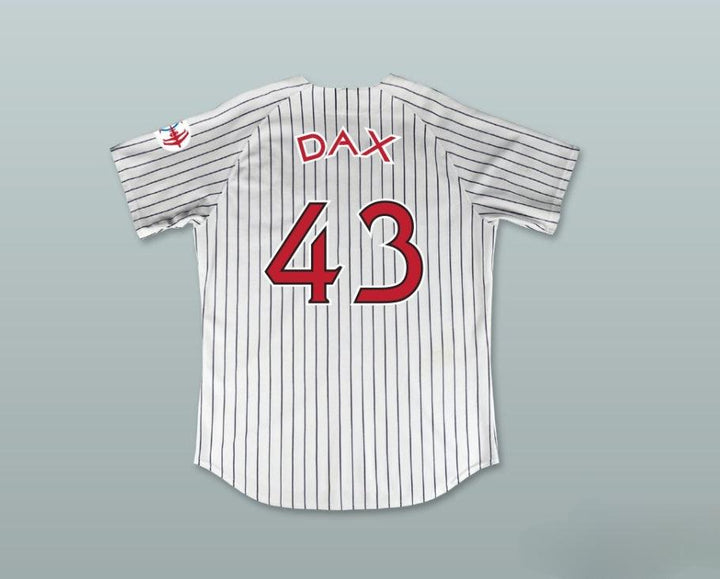 Camiseta de béisbol a rayas blancas de los DEEP SPACE NINERS 43 del TENIENTE EZRI DAX con el nombre y número personalizados, costuras vistas, tallas S-6XL