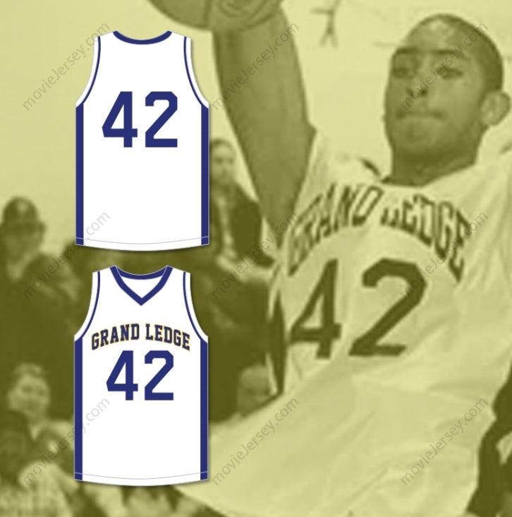PERSONALIZAR Cualquier Nombre Número AL HORFORD 42 GRAND LEDGE HIGH SCHOOL COMETS BLANCO CAMISETA DE BALONCESTO 3 Costura Superior S-6XL