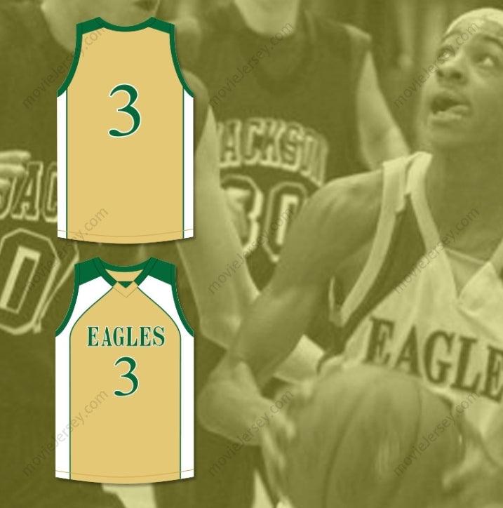 PERSONALIZA CUALQUIER Nombre Número CJ MCCOLLUM 3 GLENOAK HIGH SCHOOL ORO DORADO CAMISETA BALONCESTO 2 Parte Superior Cosida S-6XL