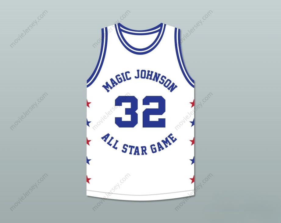 CUSTOM ANY Name Number HERB WILLIAMS 32 MAGIC JOHNSON ALL STAR GAME WHITE BASKETBALL JERSEY 1990 MIDSUMMER NIGHT'S MAGIC CHARITY EVENT Top Stitched S-6XL