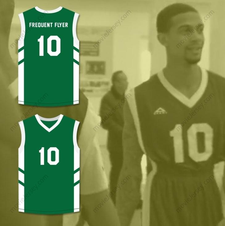 CAMISETA DE BALONCESTO VERDE PERSONALIZABLE CON CUALQUIER NOMBRE Y NÚMERO DE GUY "FREQUENT FLYER" DUPREE 10 "BIG BANG EN PYONGYANG" DE DENNIS RODMAN, Costuras Superiores S-6XL