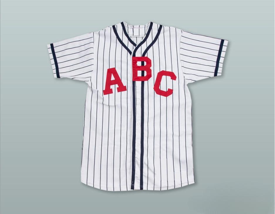 Camiseta de béisbol a rayas blancas de la Liga Negra con cualquier nombre y número personalizado, BLACK CRACKERS 2, con costuras superiores S-6XL