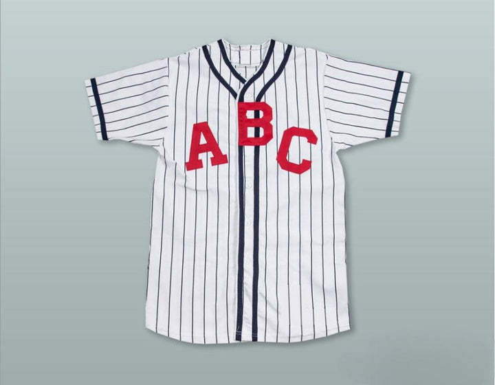 Camiseta de béisbol a rayas blancas de la Liga Negra con cualquier nombre y número personalizado, BLACK CRACKERS 2, con costuras superiores S-6XL