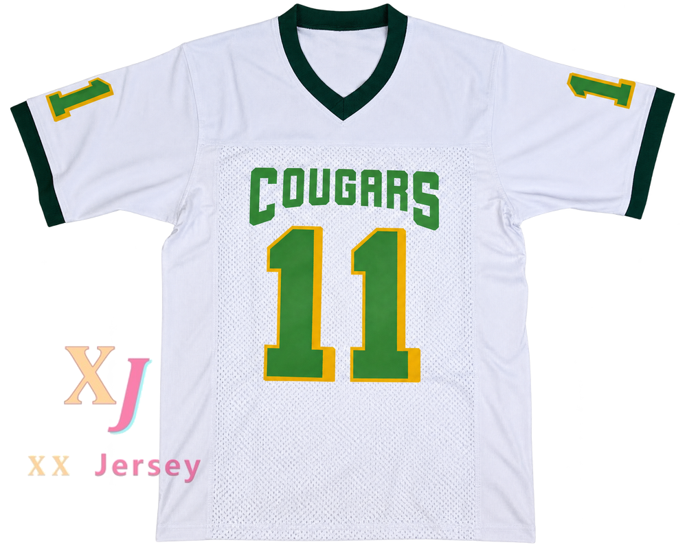 Custom Russell Wilson 11 Collegiate School Cougars White Football Jersey