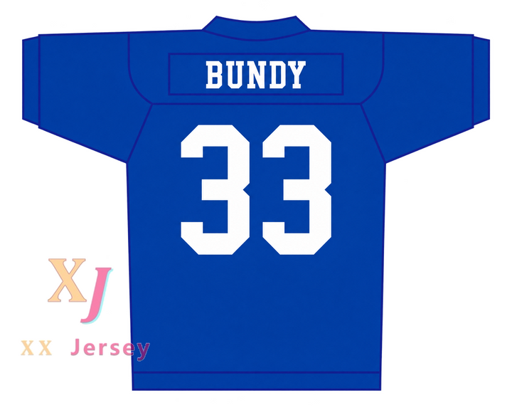 Custom Al Bundy 33 Polk High Blue Football Jersey