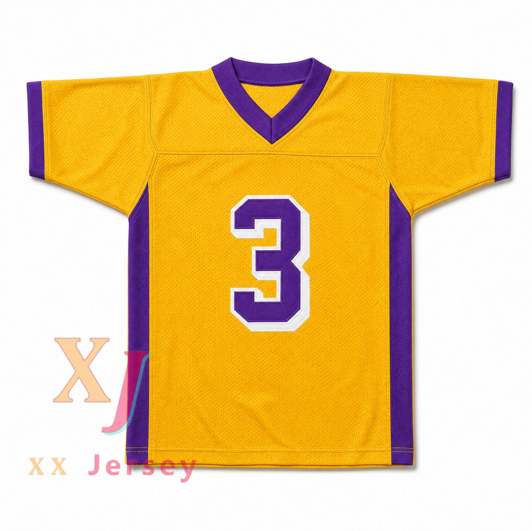 CUSTOM ANY Name YELLOW GOLD DEVONTA SMITH 3 AMITE HIGH MAGNET SCHOOL Football Jersey Top Stitched S-6XL