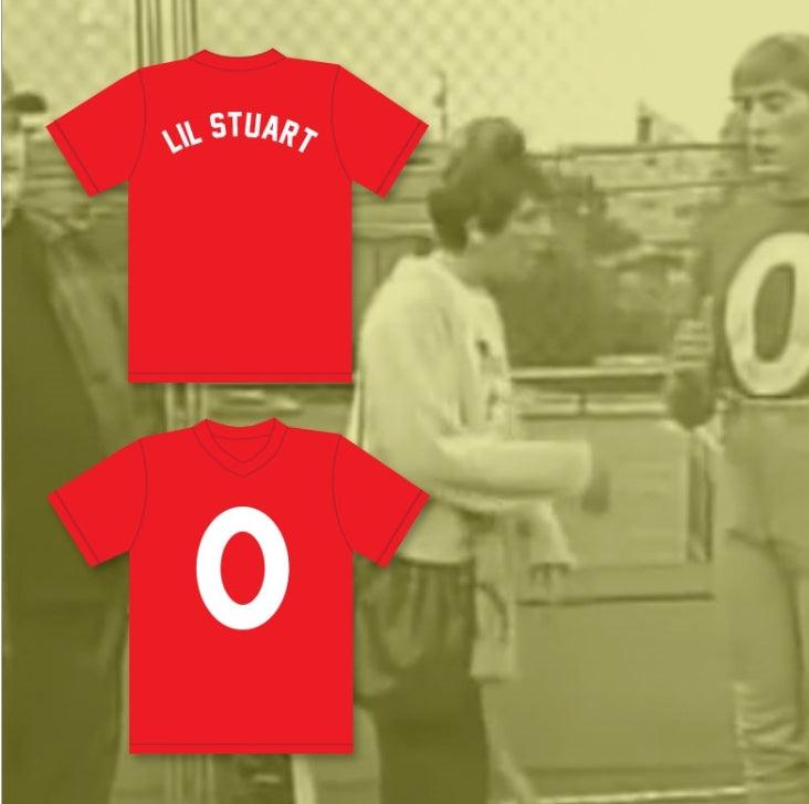 Camiseta de béisbol de LIGA PEQUEÑA de MADTV con número y nombre personalizados de LIL STUART 0, Top cosido S-6XL