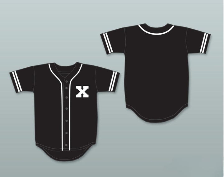 Camiseta de béisbol negra MALCOLM X personalizada con nombre y número, tallas S-6XL, cosida