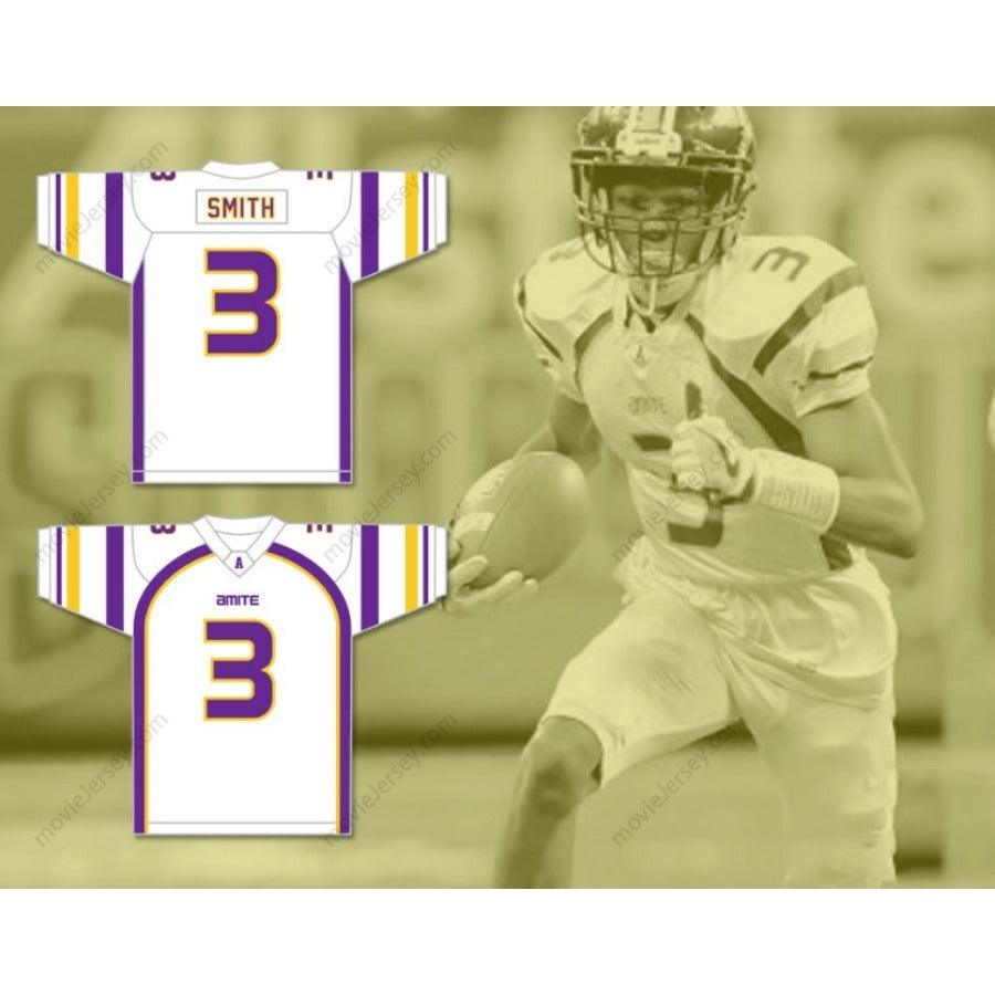 Camiseta de fútbol con nombre y número personalizados de DEVONTA SMITH 3 AMITE MAGNET SCHOOL, cosida, tallas S-6XL