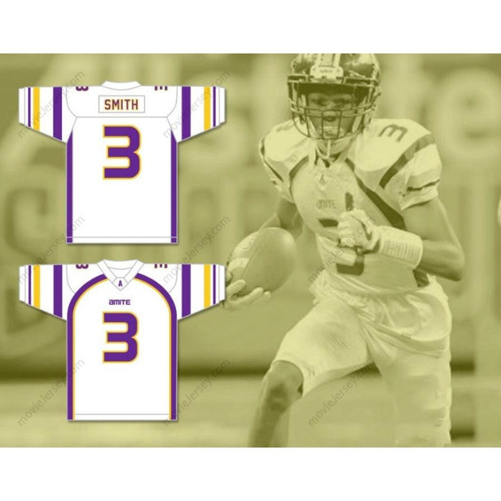 Camiseta de fútbol con nombre y número personalizados de DEVONTA SMITH 3 AMITE MAGNET SCHOOL, cosida, tallas S-6XL