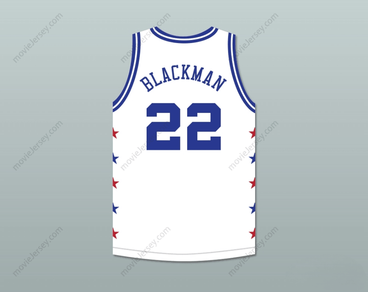 CAMISETA DE BALONCESTO BLANCA ROLANDO BLACKMAN 22 MAGIC JOHNSON ALL STAR GAME 1986 "MIDSUMMER NIGHT'S MAGIC" EVENTO BENÉFICO Personalizable con Cualquier Nombre y Número Cosida Tallas S-6XL