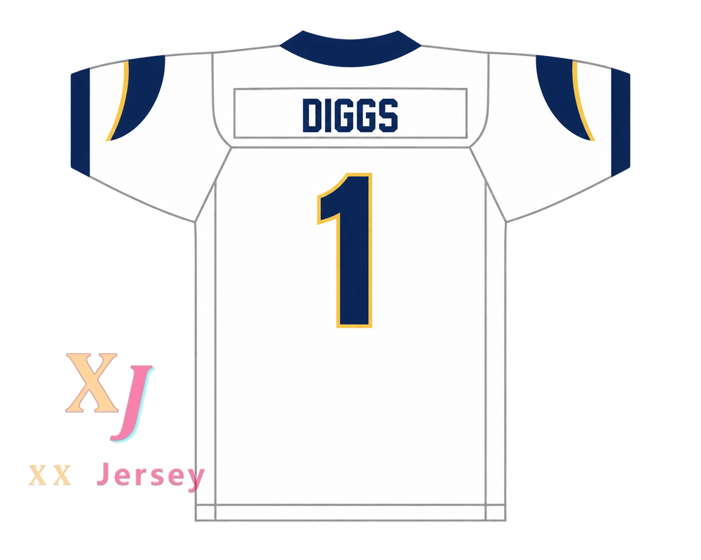 Custom Stefon Diggs 1 Our Lady of Good Counsel High School Falcons Football Jersey