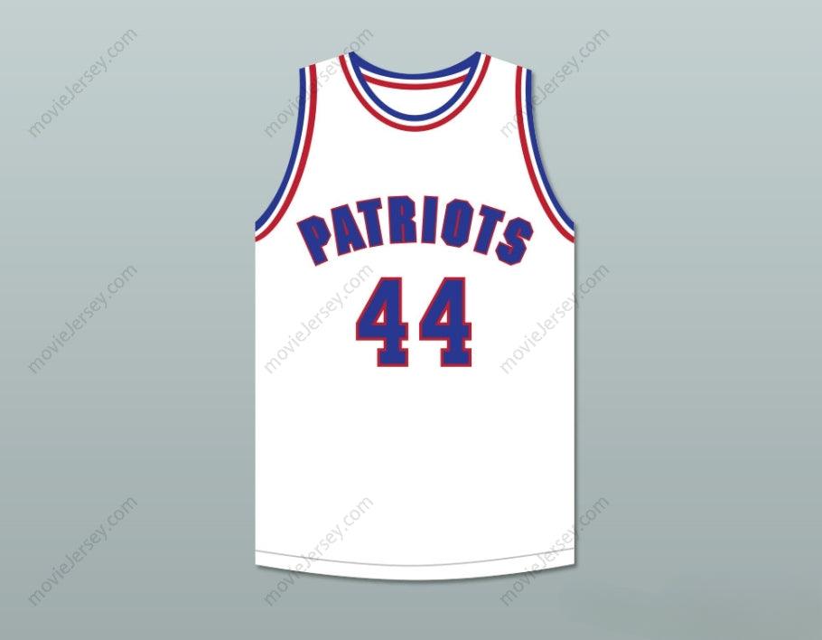 CUSTOM ANY Name Number REGGIE REYNOLDS 44 WILL FOSTER HIGH SCHOOL PATRIOTS WHITE BASKETBALL JERSEY THE RED SNEAKERS 2 Top Stitched S-6XL