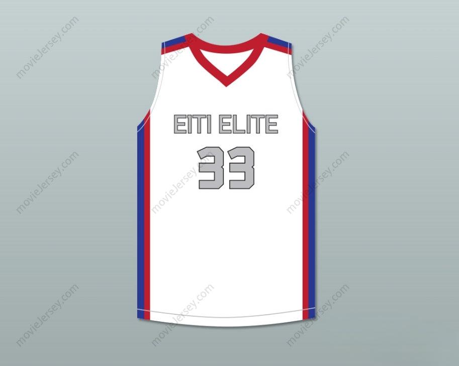 CAMISETA DE BALONCESTO BLANCA AAU ELITE PERSONALIZADA CON CUALQUIER Nombre y Número TACKO FALL 33 CADA 1 ENSEÑA 1 2 Cosida S-6XL