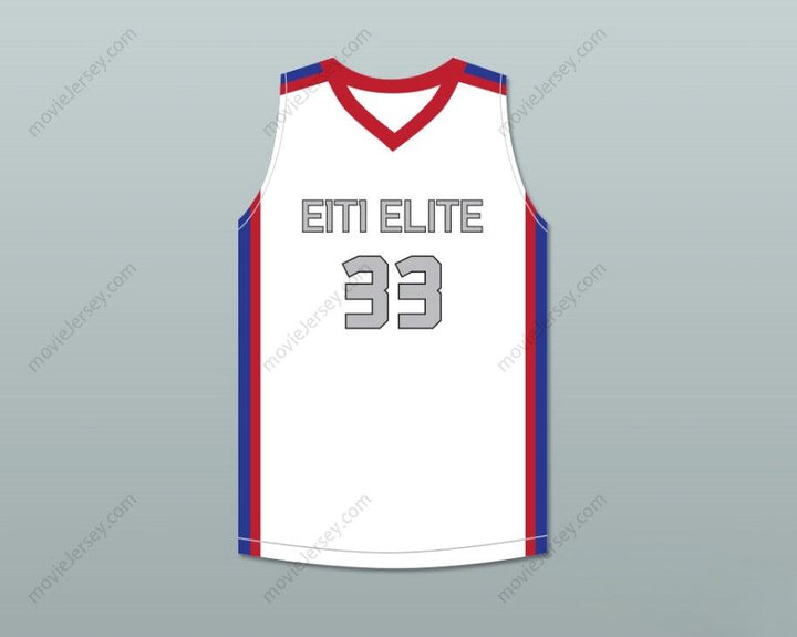 CAMISETA DE BALONCESTO BLANCA AAU ELITE PERSONALIZADA CON CUALQUIER Nombre y Número TACKO FALL 33 CADA 1 ENSEÑA 1 2 Cosida S-6XL