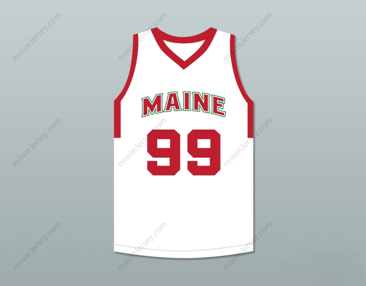 CUSTOM ANY Name Number TACKO FALL 99 MAINE WHITE BASKETBALL JERSEY 1 Top Stitched S-6XL