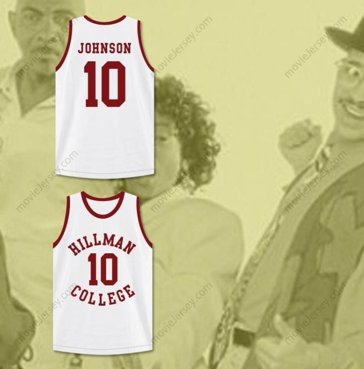 CUSTOM ANY Name Number DARRYL M. BELL RONALD 'RON' JOHNSON 10 HILLMAN COLLEGE WHITE BASKETBALL JERSEY A DIFFERENT WORLD Top Stitched S-6XL
