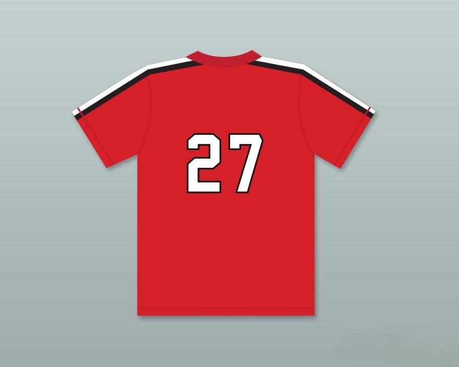 Camiseta de béisbol personalizada con cualquier nombre y número REGGIE THOMAS 27 LOS BASTARDOS GOLPEADOS DEL BÉISBOL Costura superior S-6XL