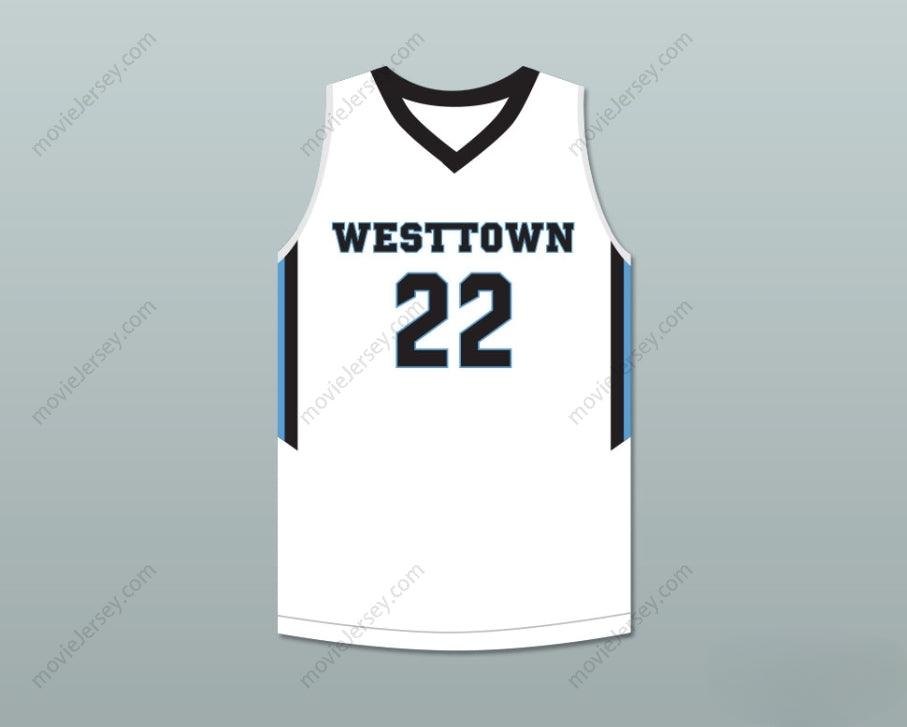 PERSONALIZA CUALQUIER Nombre Número CAM REDDISH 22 WESTTOWN SCHOOL ALCE BLANCO CAMISETA DE BALONCESTO 2 Parte Superior Cosida S-6XL