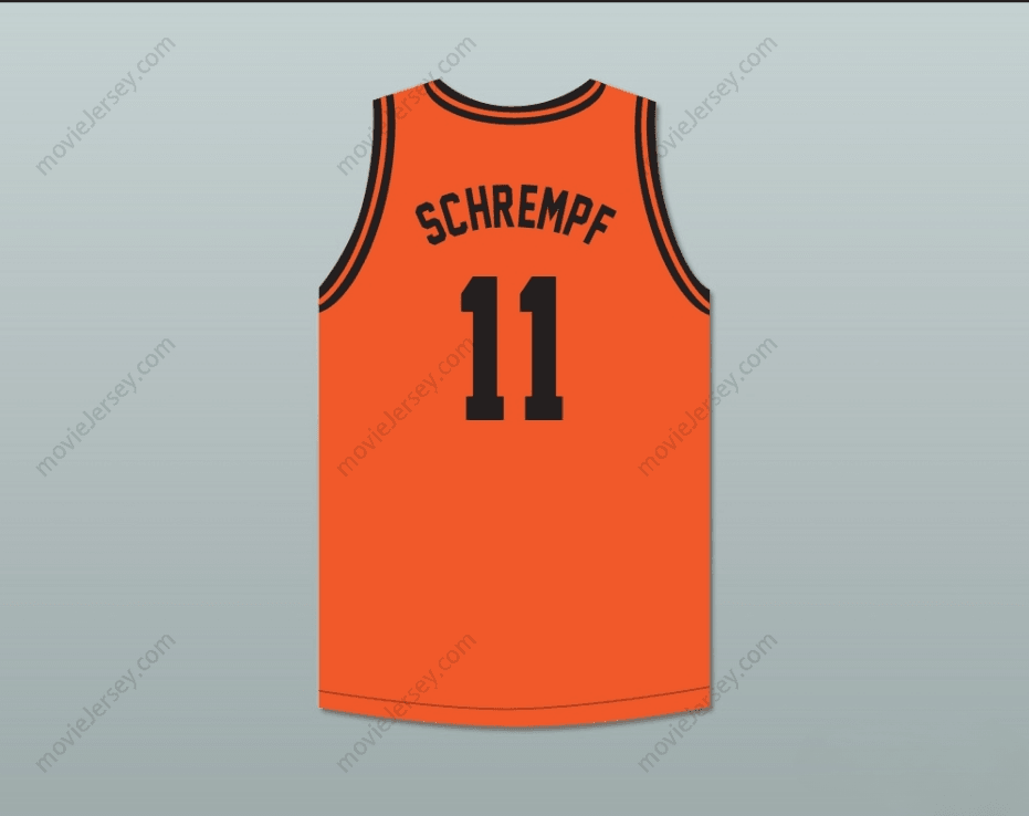 PERSONALIZA Cualquier Nombre Número DETLEF SCHREMPF 11 CAMISETA DE BALONCESTO NARANJA DE LOS HIGH SCHOOL TIGERS 2 Costuras Dobles S-6XL