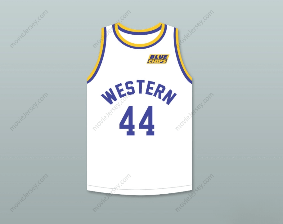 PERSONALIZA CUALQUIER Nombre Número ANTHONY C HALL TONY THE POINT SHAVER 44 CAMISETA DE BALONCESTO BLANCA CON PARCHE DE BLUE CHIPS Costura Superior S-6XL