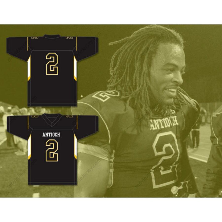 PERSONALIZA Cualquier Nombre Número NAJEE HARRIS 2 ANTIOCH HIGH SCHOOL PANTHERS Camiseta de Fútbol Cosida Tallas S-6XL