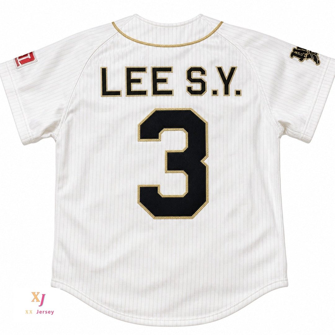 Personalizado Cualquier Nombre Número LEE S.Y. 3 ORIX BUFFALOES CAMISETA DE BÉISBOL CON PARCHES Cosido Superior S-6XL