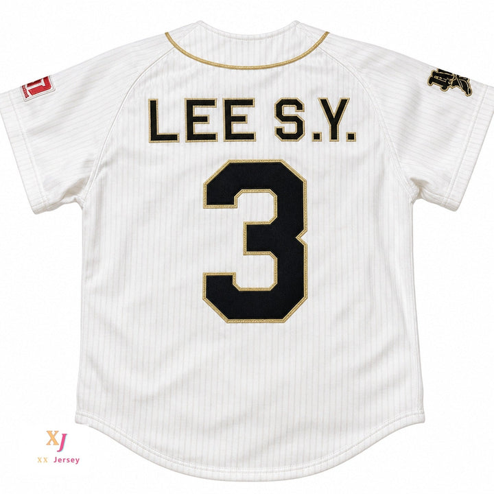 Personalizado Cualquier Nombre Número LEE S.Y. 3 ORIX BUFFALOES CAMISETA DE BÉISBOL CON PARCHES Cosido Superior S-6XL