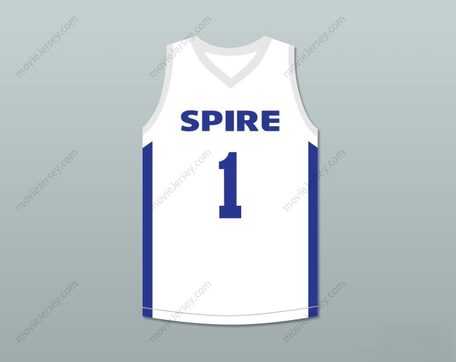 PERSONALIZA CUALQUIER Nombre Número LAMELO BALL 1 SPIRE CAMISETA BALONCESTO BLANCA Parte Superior Cosida S-6XL