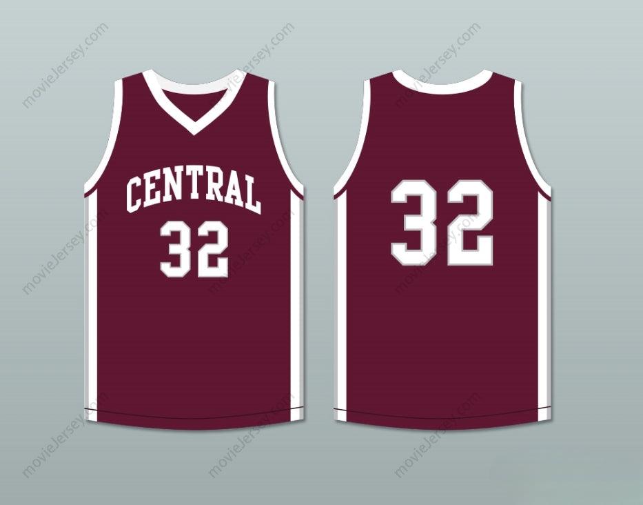 PERSONALIZABLE cualquier nombre número JUGADOR 32 BRISTOL CENTRAL RAMS MARRÓN CAMISETA DE BALONCESTO con Costura Superior Tallas S-6XL