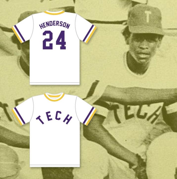 Personalizada Cualquier Nombre Número RICKY HENDERSON 24 CAMISETA DE BÉISBOL BLANCA BULLDOGS DE TECHNICAL HIGH SCHOOL 2 Costuras Superior S-6XL