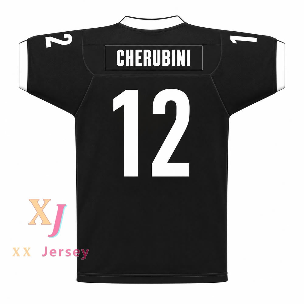 PERSONALIZA Cualquier Nombre Número TYLER CHERUBINI 12 MIAMI SHARKS RIBETE BLANCO JERSEY DE FÚTBOL UN DOMINGO CUALQUIERA Costura Superior S-6XL