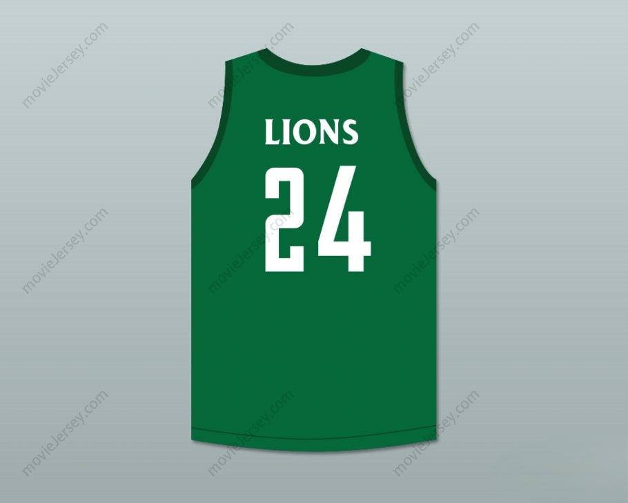 PERSONALIZADA CUALQUIER Nombre Número TACKO FALL 24 CAMISETA DE BALONCESTO VERDE LIONS Parte superior cosida S-6XL