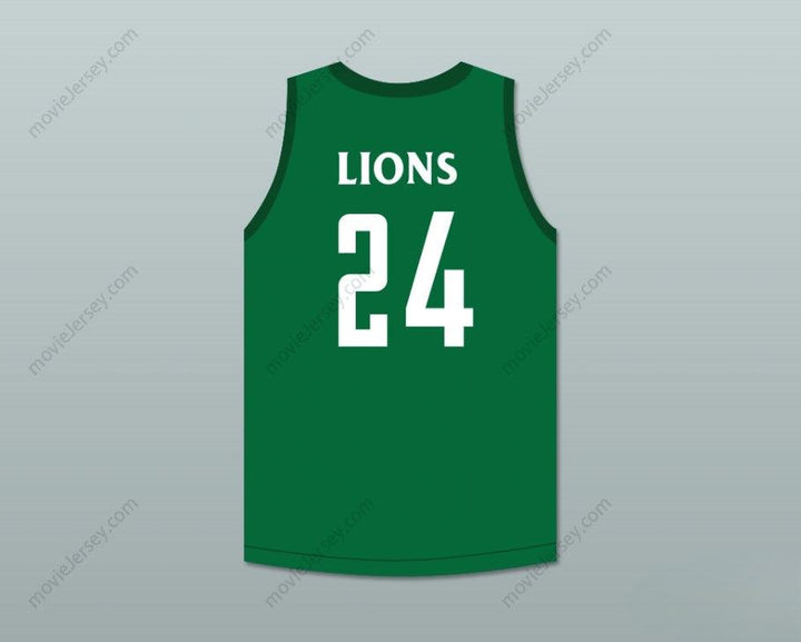 PERSONALIZADA CUALQUIER Nombre Número TACKO FALL 24 CAMISETA DE BALONCESTO VERDE LIONS Parte superior cosida S-6XL