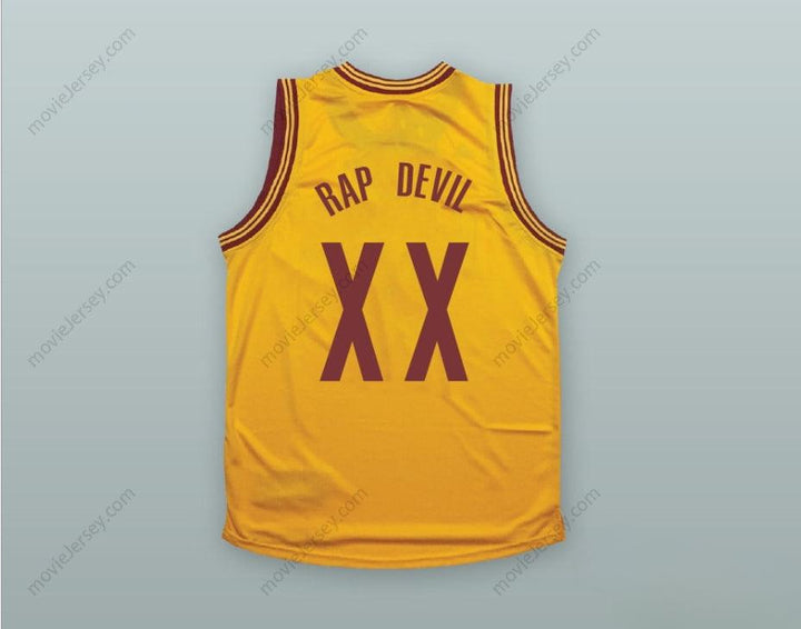 PERSONALIZA Cualquier Nombre Número MGK XX RAP DEVIL AMARILLO CAMISETA DE BALONCESTO Cosida S-6XL