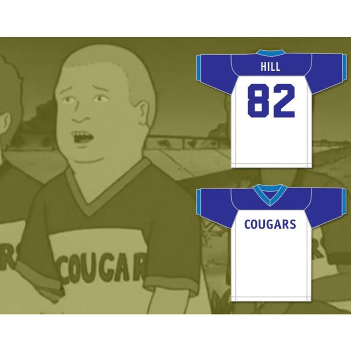 CAMISETA DE FÚTBOL PERSONALIZADA CON CUALQUIER Nombre y Número BOBBY HILL 82 ARLEN COUGARS MIDDLE SCHOOL Cosida S-6XL
