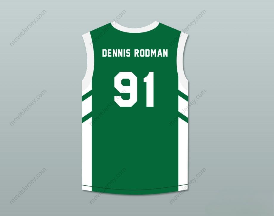 PERSONALIZA cualquier nombre y número de la camiseta verde de baloncesto de DENNIS RODMAN 91 "DENNIS RODMAN'S BIG BANG IN PYONGYANG", costura de alta calidad, tallas S-6XL