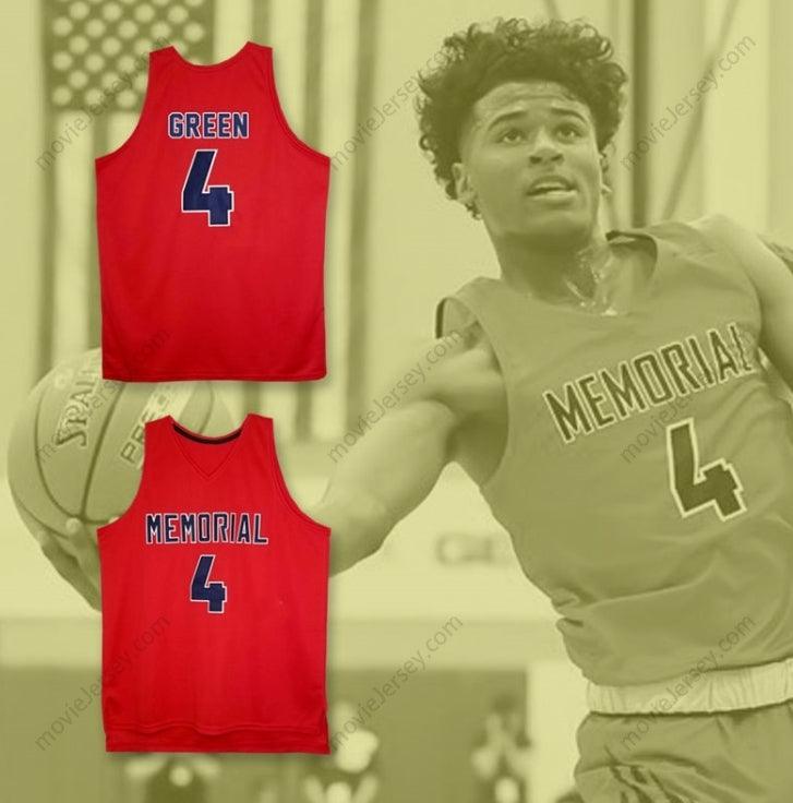 PERSONALIZADA Cualquier Nombre Número JALEN GREEN 4 SAN JOAQUIN MEMORIAL HIGH SCHOOL PANTHERS ROJO CAMISETA DE BALONCESTO con Costuras S-6XL