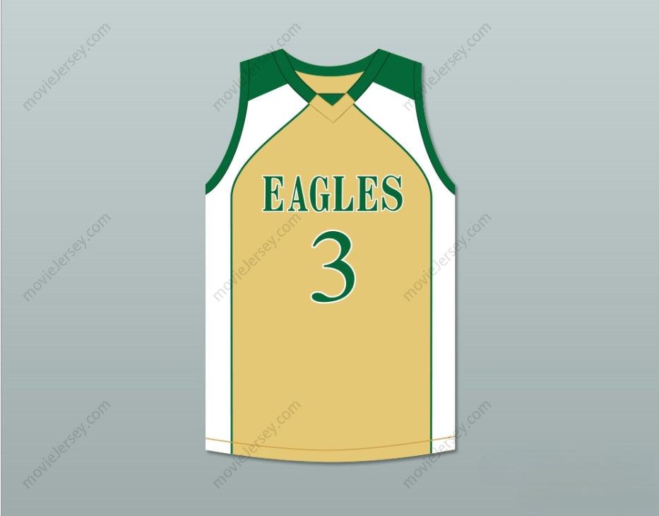 PERSONALIZA CUALQUIER Nombre Número CJ MCCOLLUM 3 GLENOAK HIGH SCHOOL ORO DORADO CAMISETA BALONCESTO 2 Parte Superior Cosida S-6XL